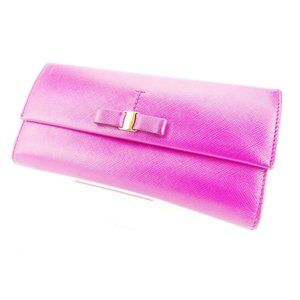 AUTH Salvatore Ferragamo wallet Vala ribbon leather